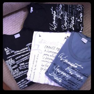 A bundle of sleeveless tshirts